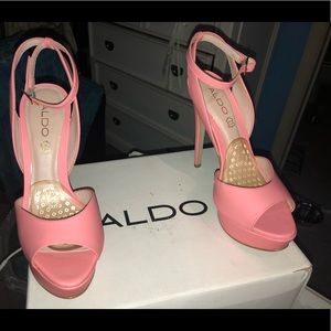 Aldo women pink high heels